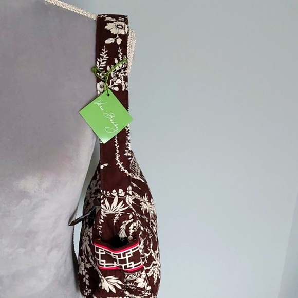 NWT Vera Bradley small brown and white quilted cotton hand bag. - Picture 5 of 6